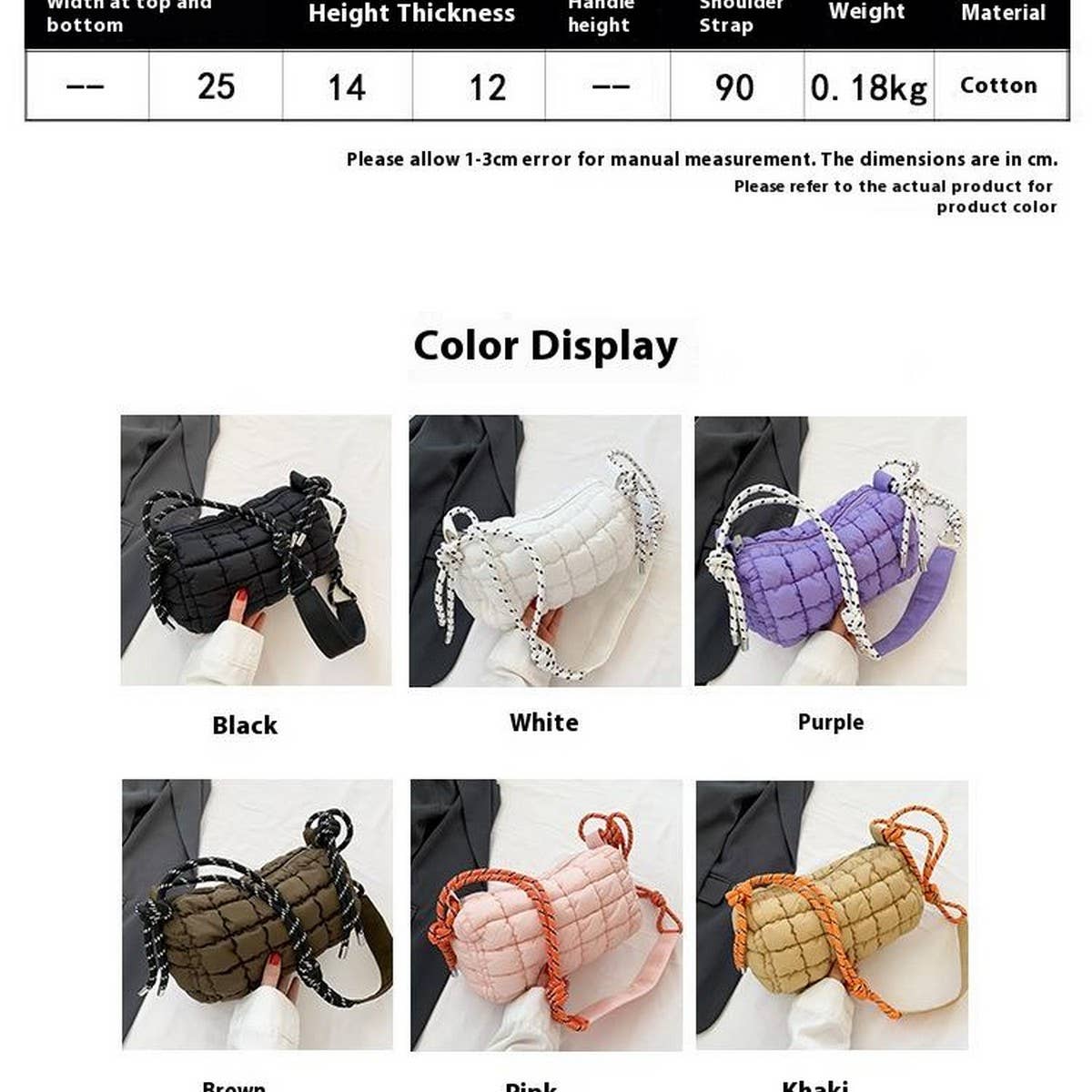 QUILTED CLOUD BAG PUFFY SHOULDER CROSSBODY TOTE_CY6086 016