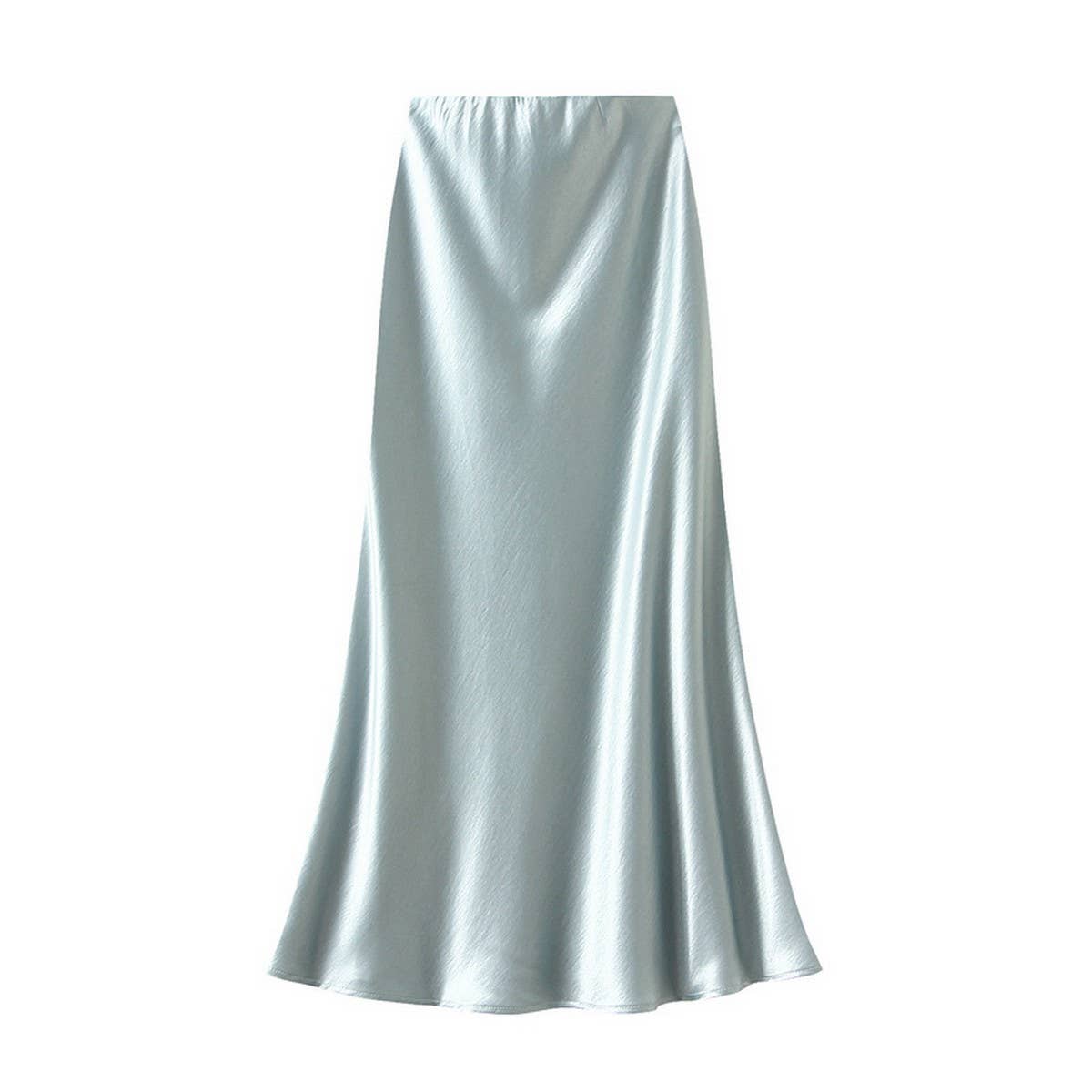 ELEGANT PLEATED SATIN FISHTAIL SKIRT_CWBMS0287