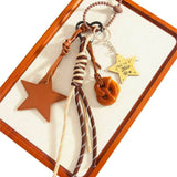 BRAIDED PRETZEL STAR KEYCHAIN CHARM_CWMM7731