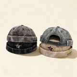 Retro Letter Star Patch Brimless Cap Unisex_Cwah04671