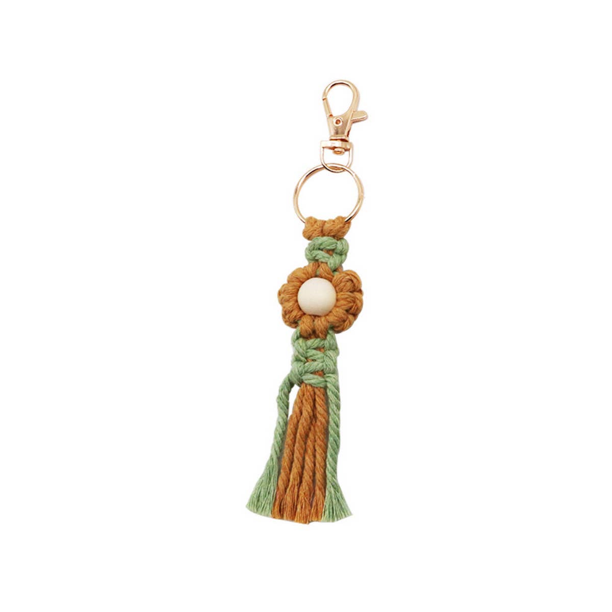 HAND WOVEN FLOWER KEYCHAIN_CWMM1563