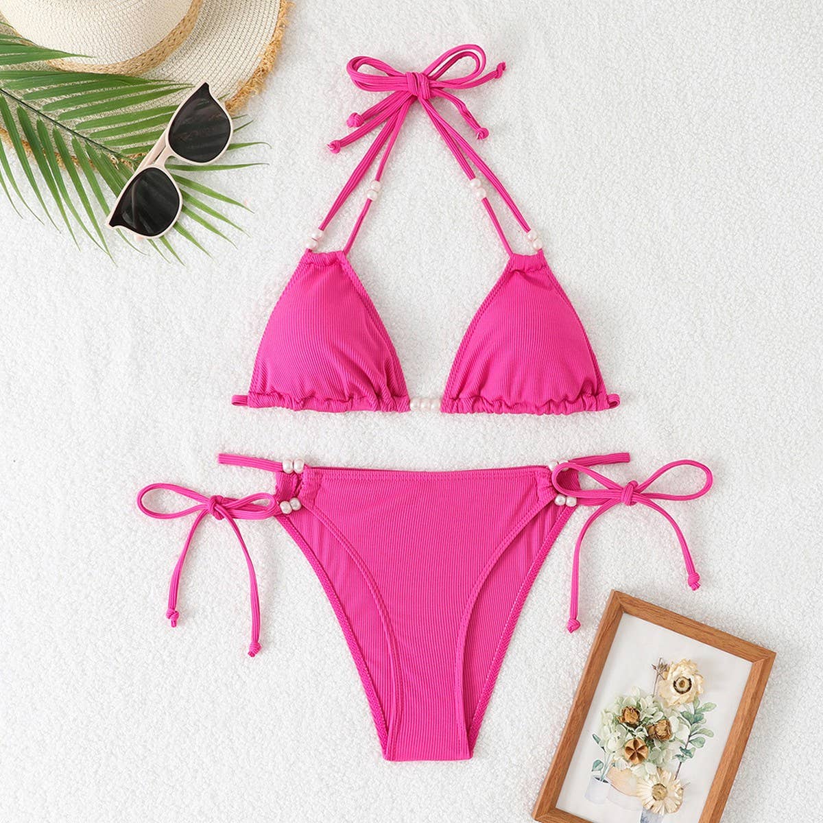 Sexy Pearl Beach Bikini Two-Piece Swimsuit