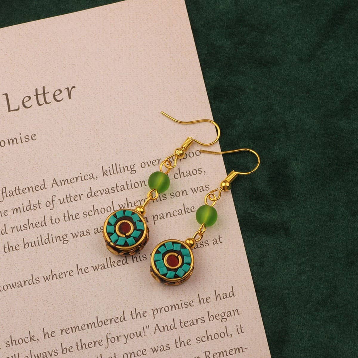 SIMPLE RETRO HANDMADE DESIGN EXOTIC EARRINGS_CWAJE3984