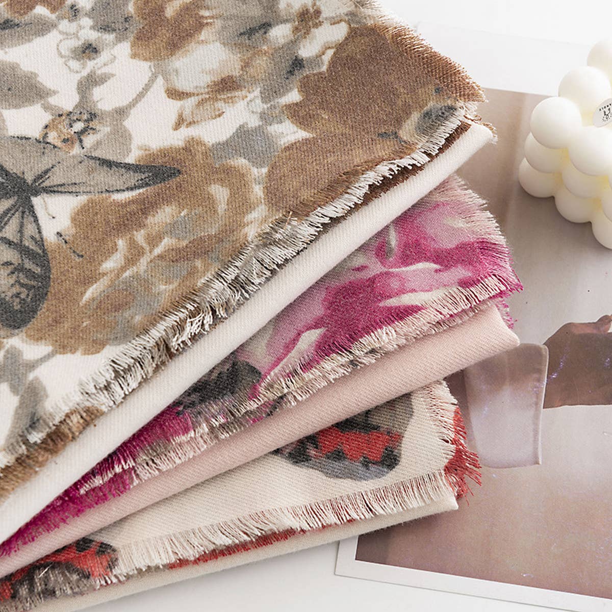 Stylis Warm Fringed Twil Floral Scarf_Cwasc0488