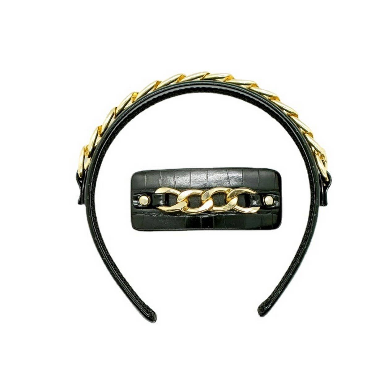 NEW CLASSIC CROC CHAIN PUNK ELEGANT HEADBAND_CWAHA6322