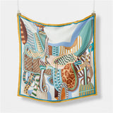 Thin Versatile Printed Square Scarf