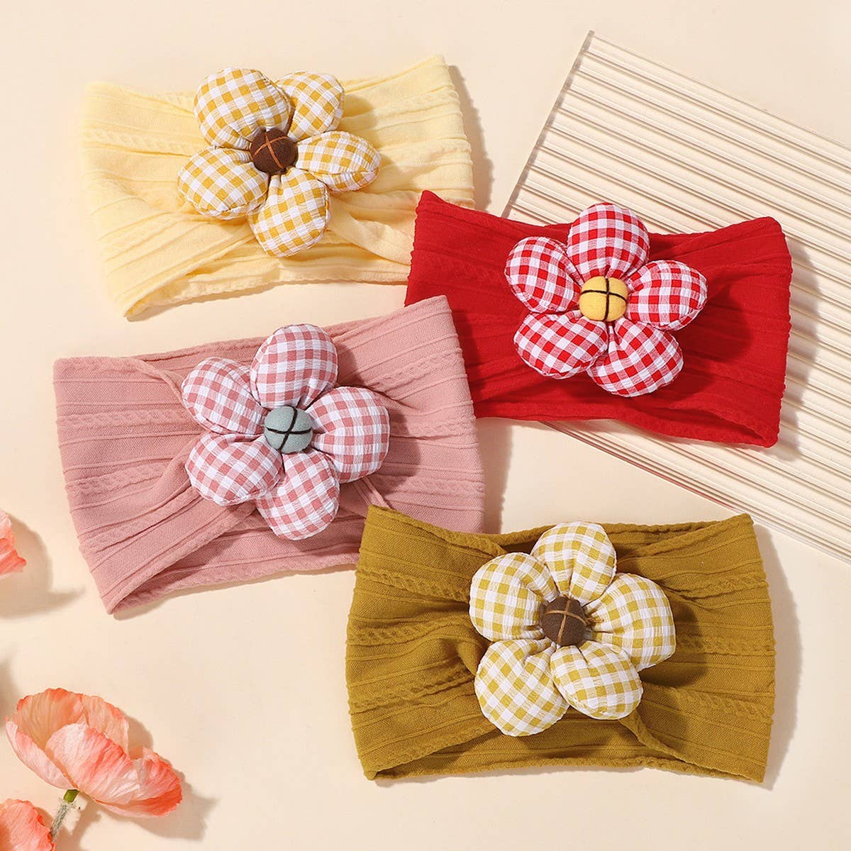 SOFT BABY HEADBAND WITH FLOWER NYLON STRETCH_CWAHA6721
