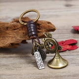 HAND WOVEN CAR PENDANT HORN COWHIDE KEYCHAIN_CWMM5021