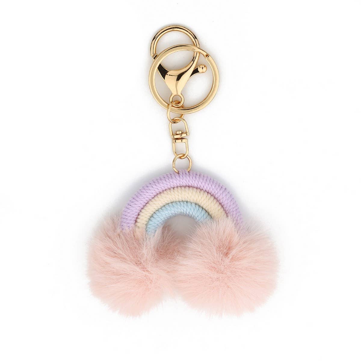 KEYCHAIN COTTON WOVEN CAR PENDANT BOHO POM POM_CWAB5017