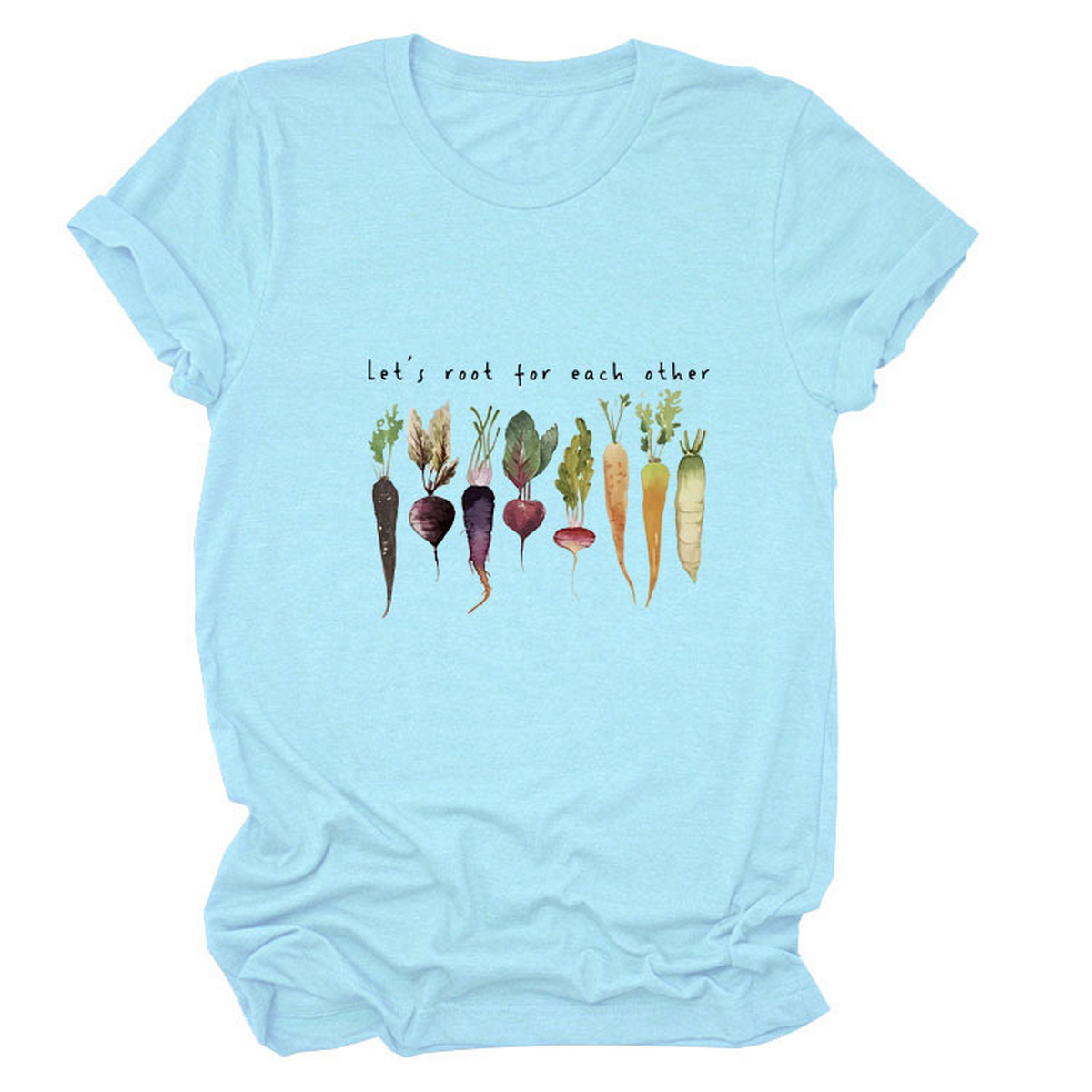 Womens Crew Neck Tee With Posi Ve Quote_Cwtts1478