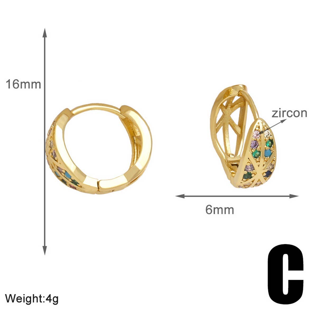 FASHIONABLE AND MINIMALIST GOLD PLATED EARRINGS_CWAJE1024