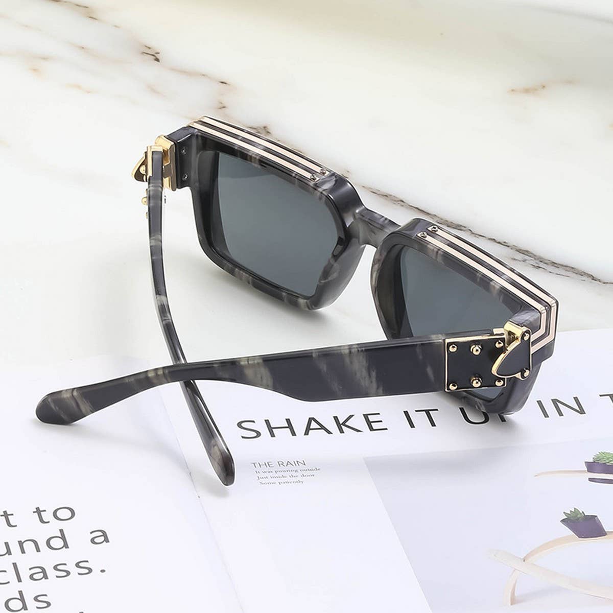 SUNGLASSES FASHION SQUARE FRAME SUNGLASSES GLASSES_CWASG0557