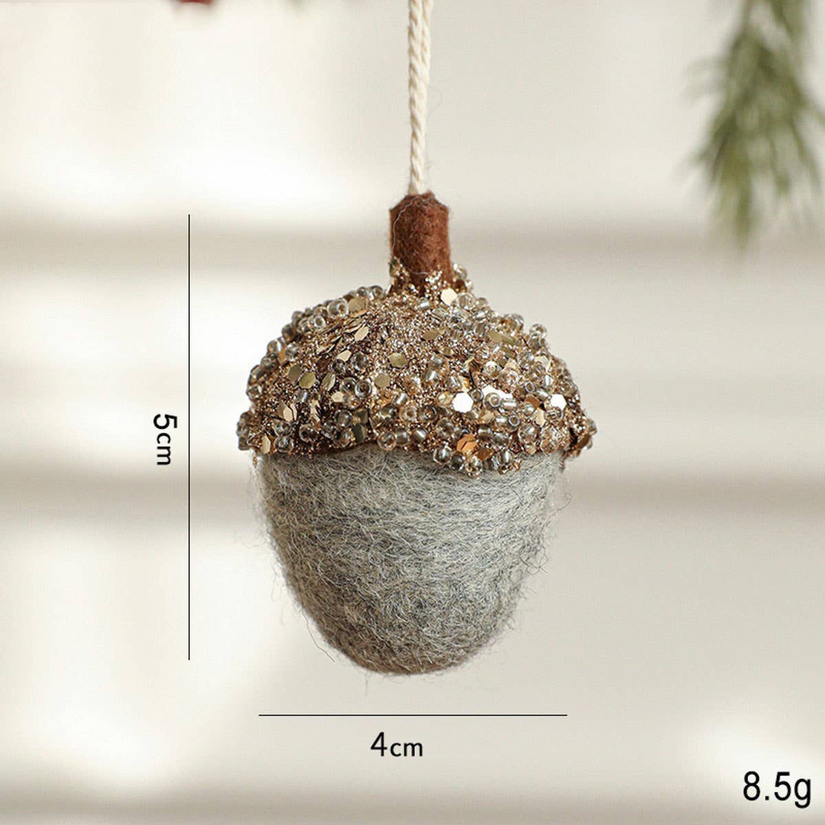FELT PINECONE ACORN CHRISTMAS TREE ORNAMENT_CWMM9742