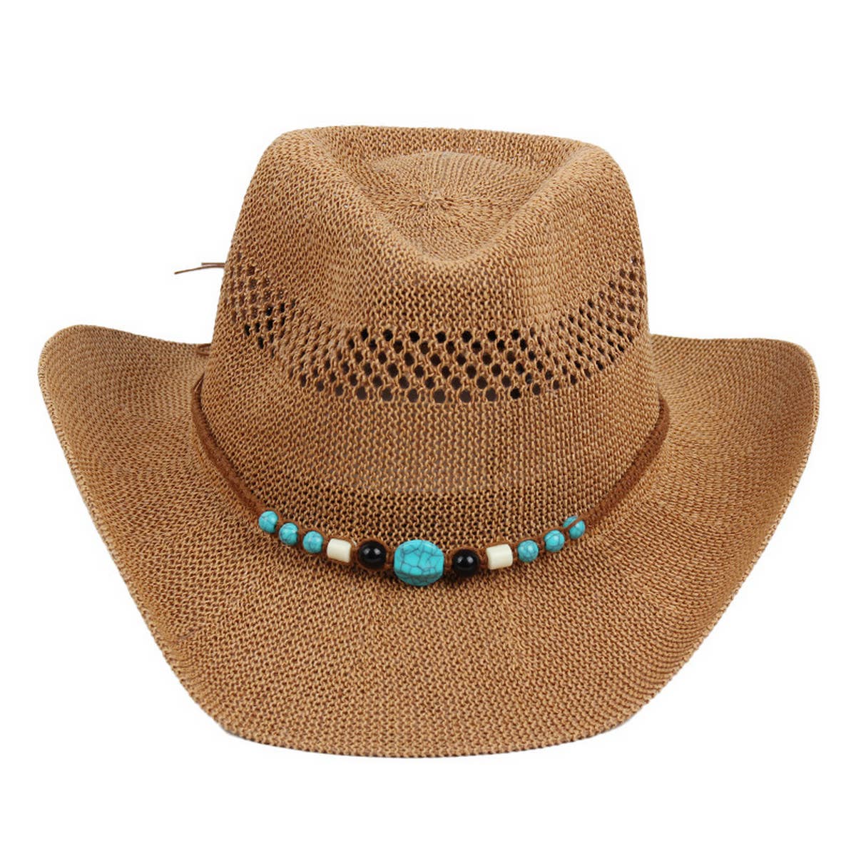 OUTDOOR BREATHABLE WESTERN COWBOY STRAW HAT_CWAH1193