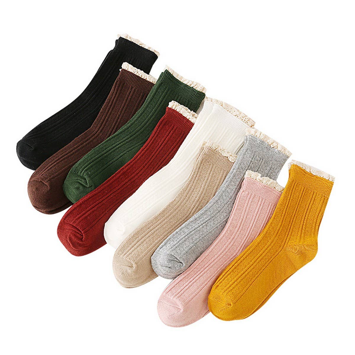 AUTUMN AND WINTER COLLEGE STYLE MID TUBE SOCKS_CWMS0980