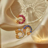 ELEGANT DOPAMINE GLITTER HOOP EARRINGS FOR WOMEN_CWAJE5023