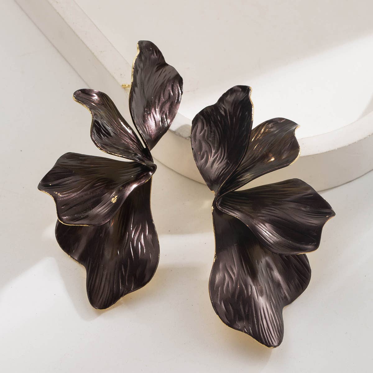 Baroque Petal Layered Earrings Vintage Style_Cwaje05873