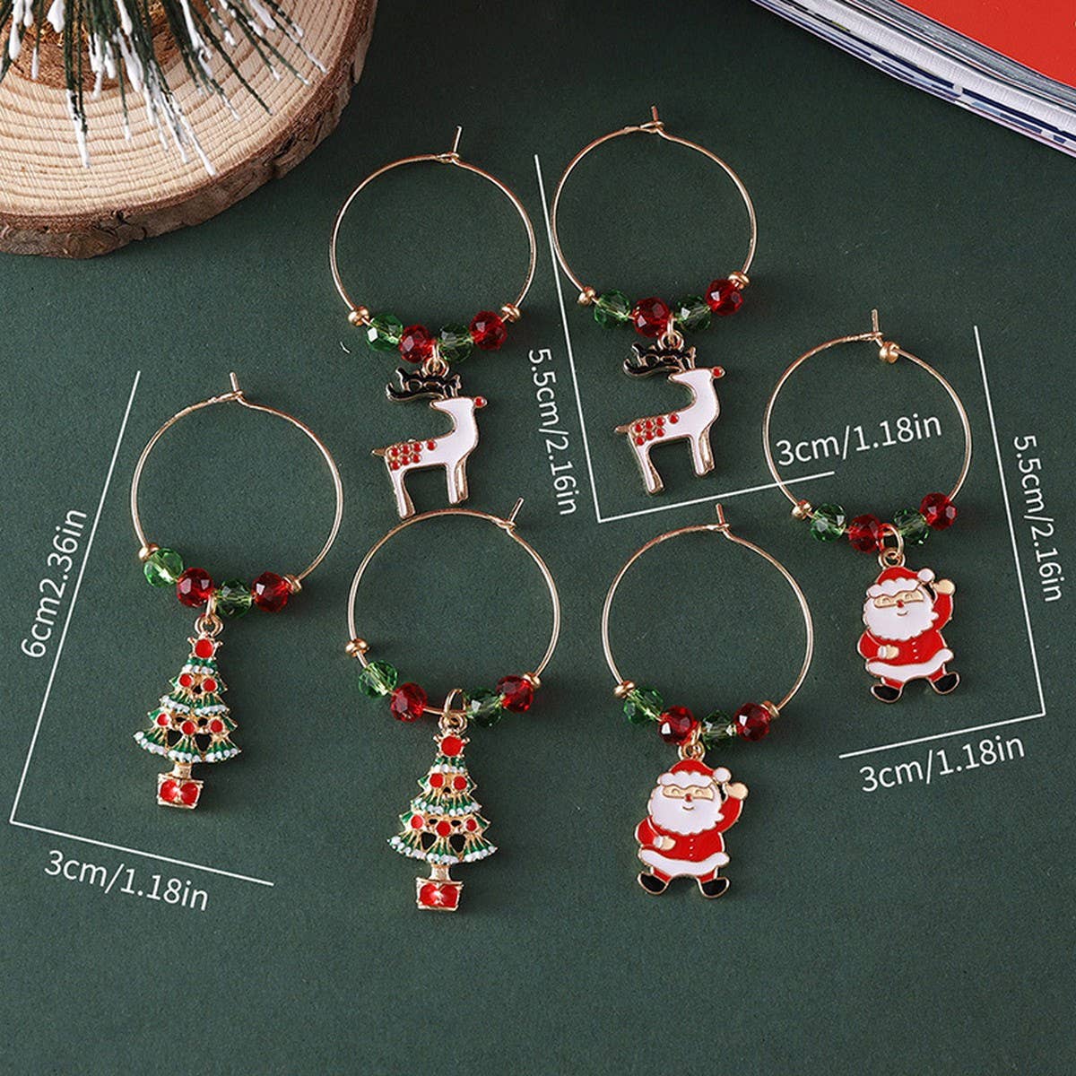 PERSONALIZED SIMPLE CHRISTMAS HOLIDAY EARRINGS_CWAJE1987