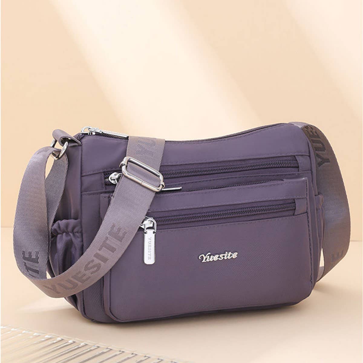 Nylon Multi-Compartment Shoulder Crossbody Bag_Cwasc1752