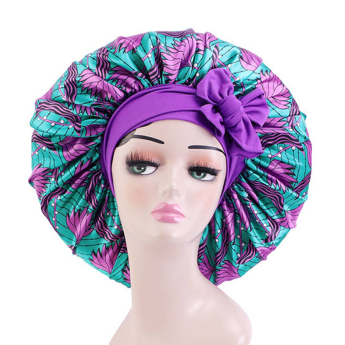 PRINTED STRETCHY RIBBON NIGHTCAP_CWAH1482