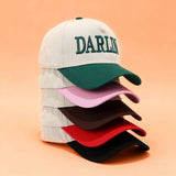 Vintage Darlin Embroidery Trucker Baseball Cap_Cwah04661