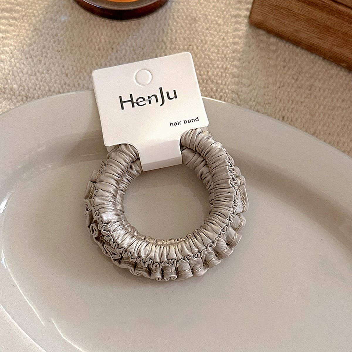 Elastic Pleated Mini Scrunchie Soft Hair Band_Cwaha08026