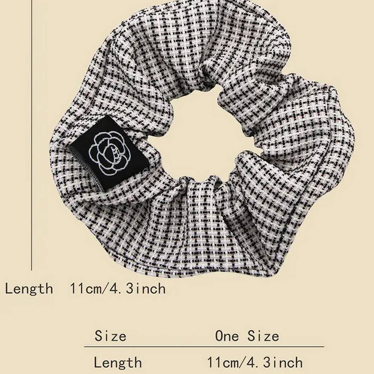 2PCS HAIR TIE PLAID PATTERN SCRUNCHIE_CWAHA0181