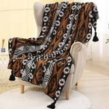 KNITTED GEOMETRIC STRIPE SOFA BLANKET_CWMM0419
