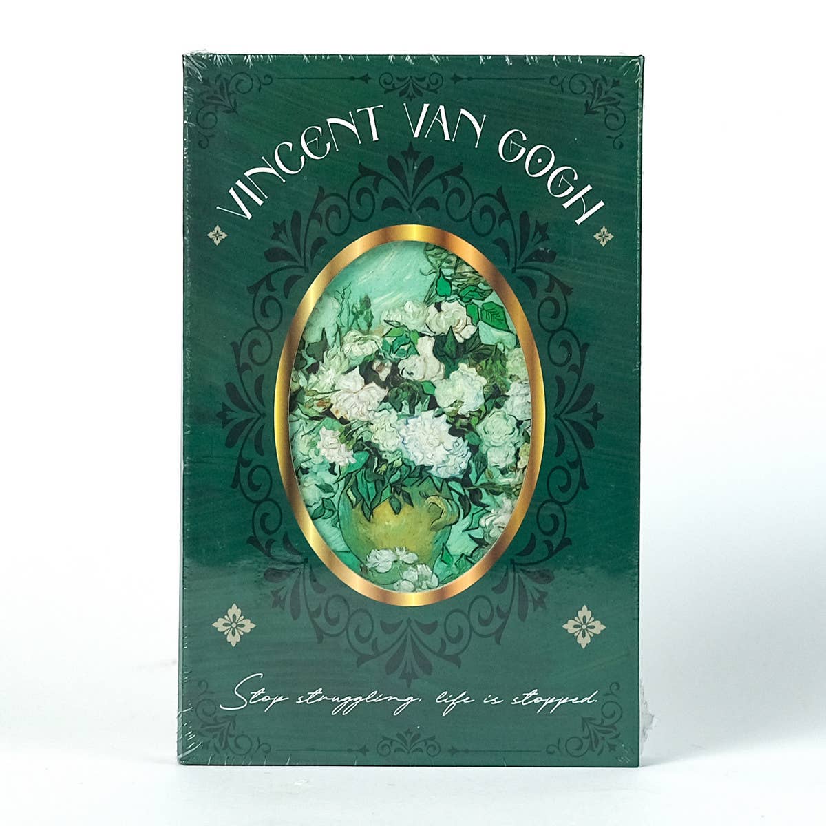 GREEN RETRO ROSE THICK NOTEBOOK_CWMM1861