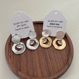 ADVANCED SHELL ROUND PENDANT EARRINGS_CWAJE1354