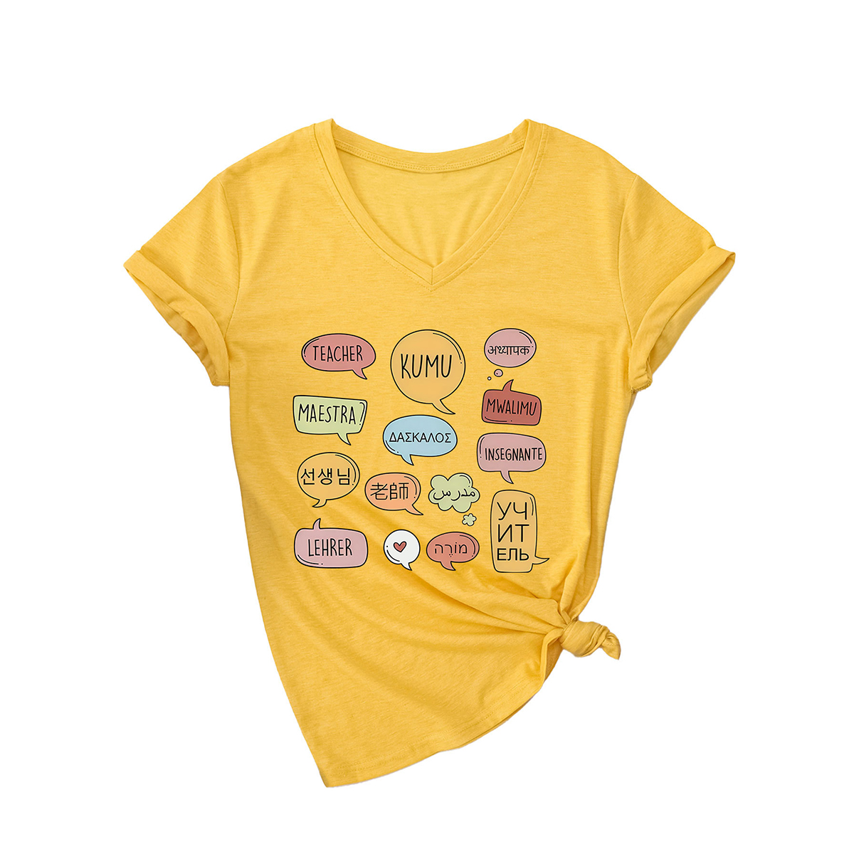 Women Teaching Teev Neck Teacher Shirt_Cwttsl0478