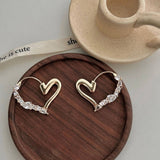 PERSONALIZED ZIRCON HEART EAR BUCKLE EARRINGS_CWAJE1348