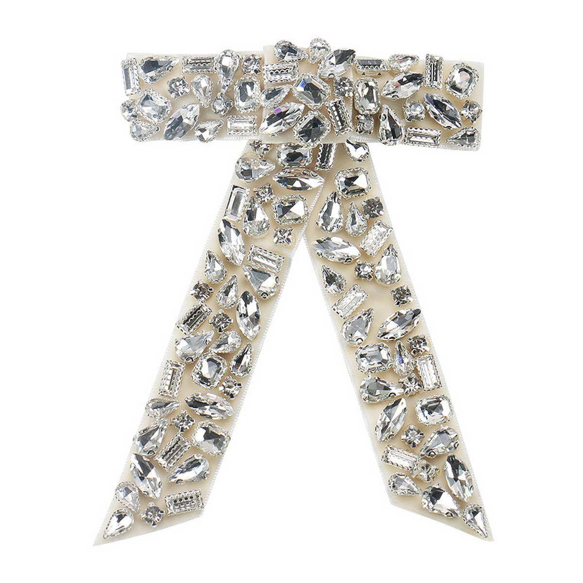 DIAMOND BOW HAIR ACCESSORY TOP CLIP PONYTAIL CLIP_CWAHA4415