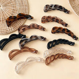 Bow Banana Hair Clip Elegant Ponytail Holder_Cwaha07559