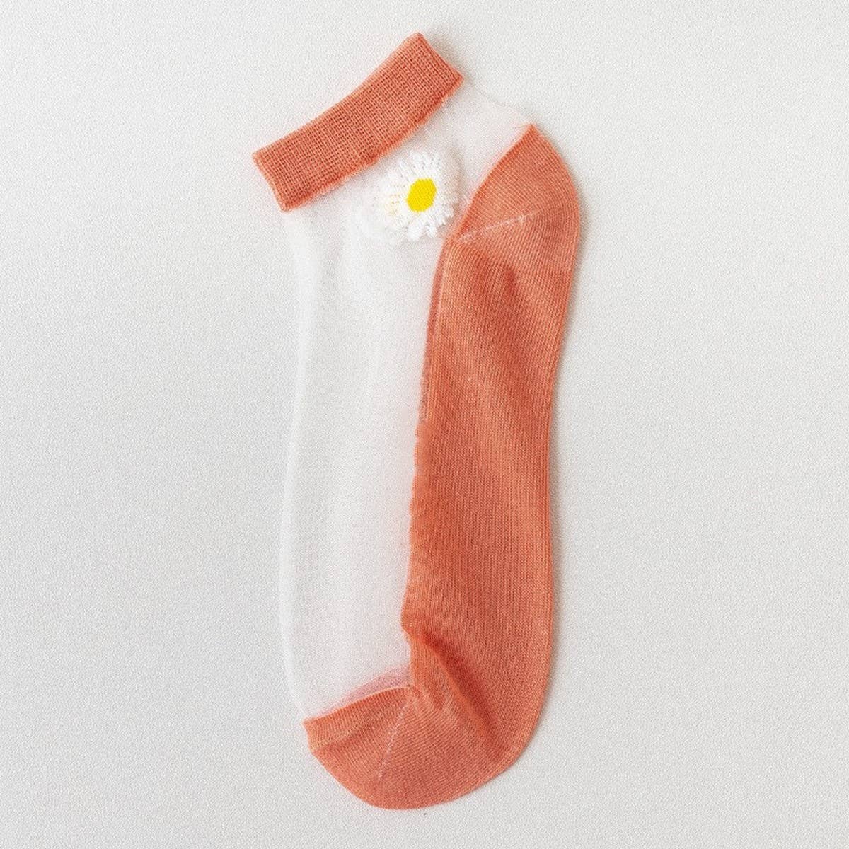 SUMMER WOMENS BREATHABLE PRINT SHEER SOCKS_CWMS0408