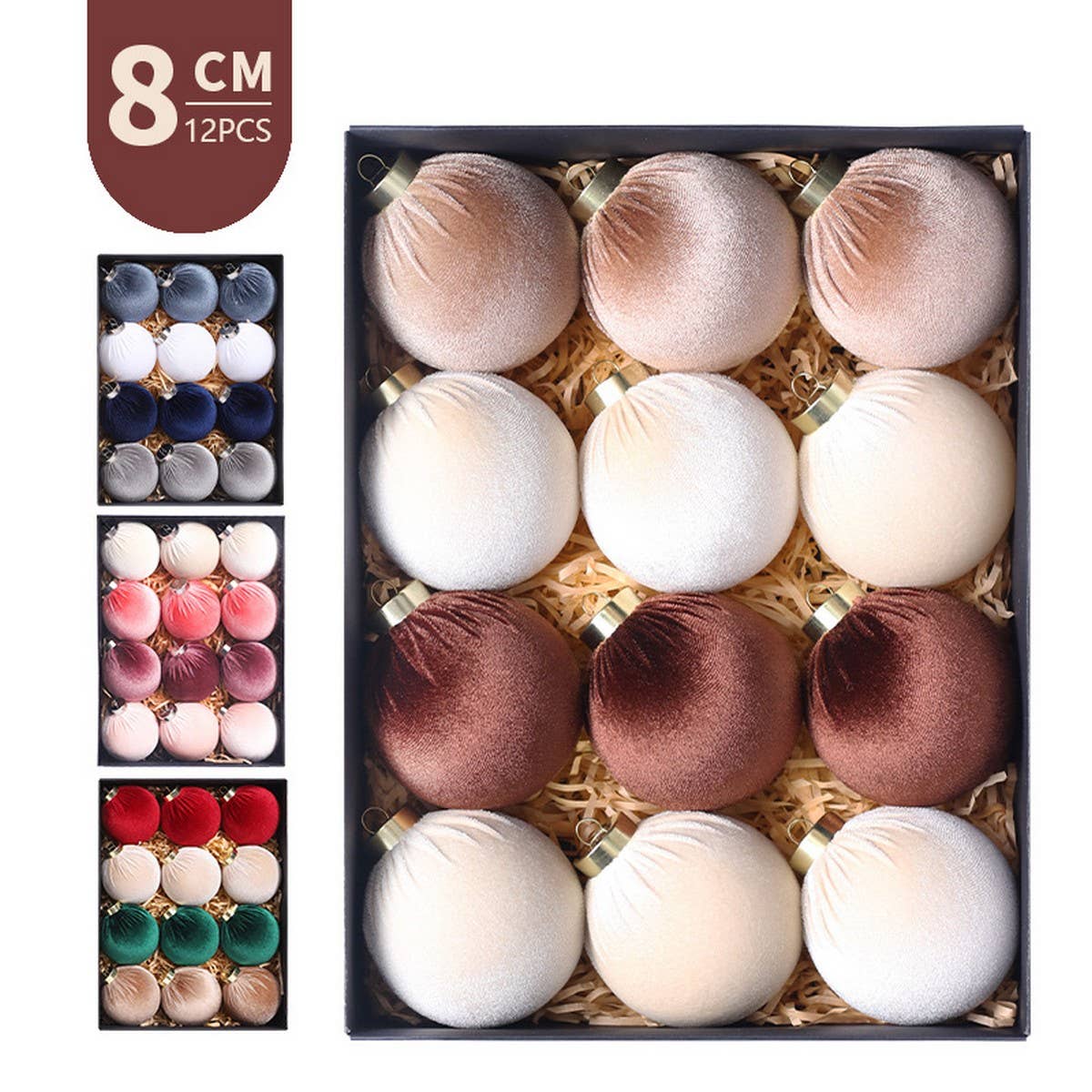 INS VELVET WRAPPED CHRISTMAS BALL GIFT SET_CWMM9866