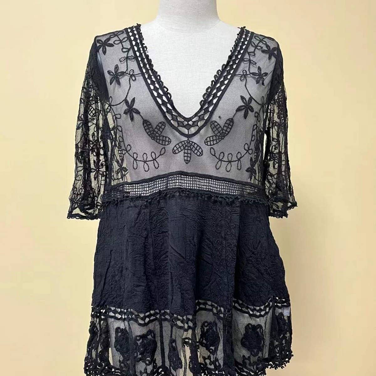 LACE BIKINI SWIMSUIT BEACH COVERUP WOMEN_CWMW0676