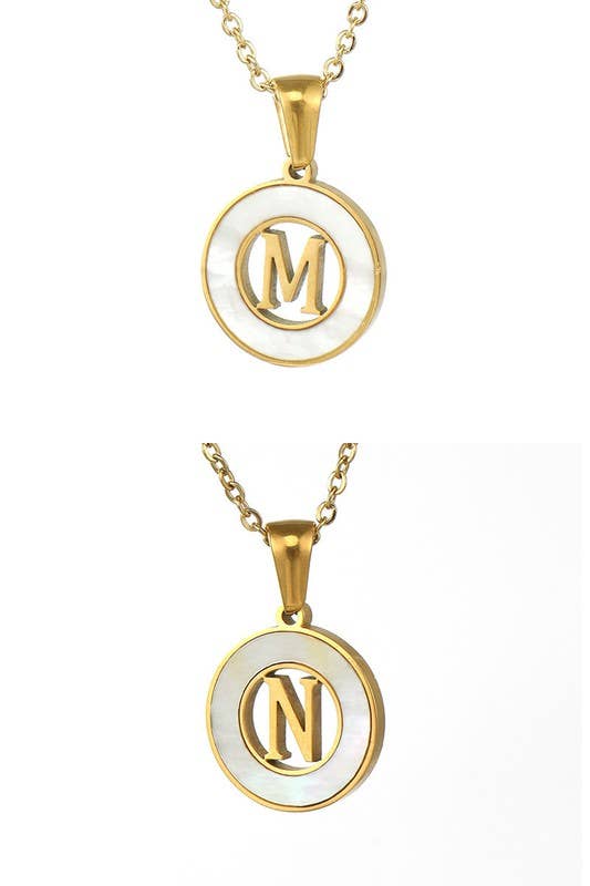 A Z ALPHABET INITIALS PENDANT NECKLACE_CWAJE222