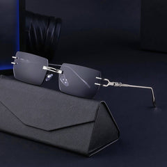 RIMLESS CUT SQUARE FRAME SUNGLASSES_CWASG0679
