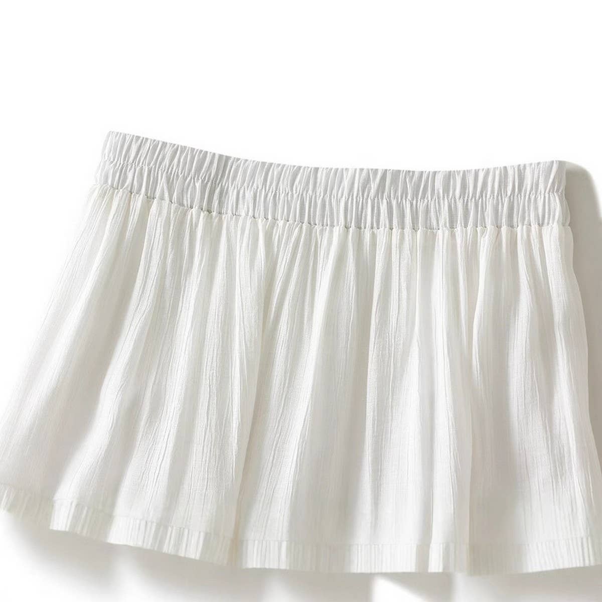 HIGH WAIST A LINE LACE TRIMMED MIDI SKIRT_CWBMS0341