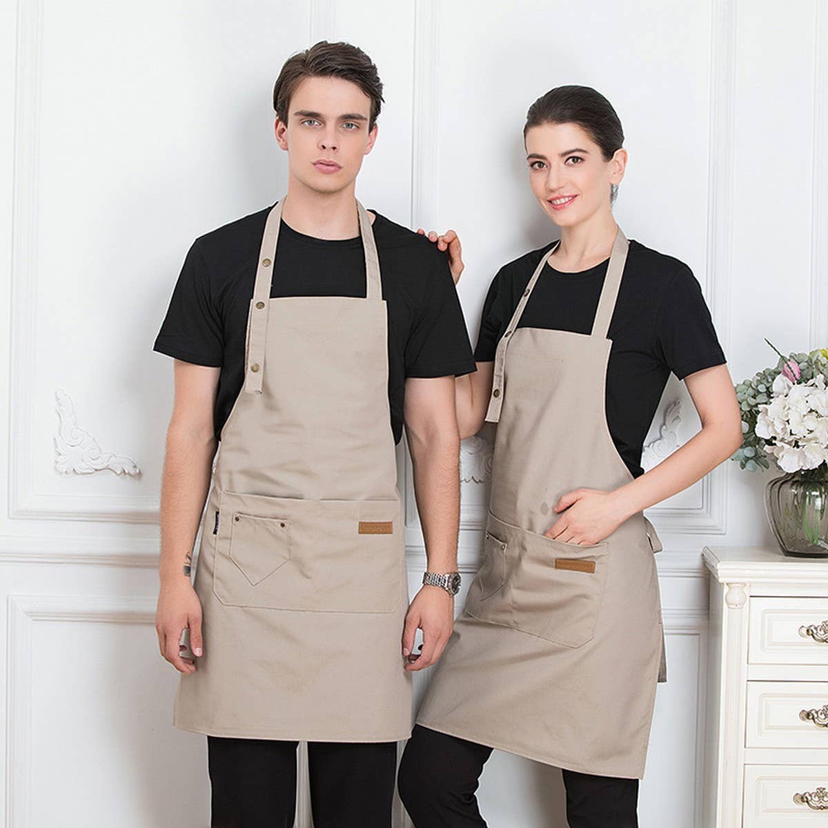 Cwmm1813_Solid Color Pocket Working Home Apron