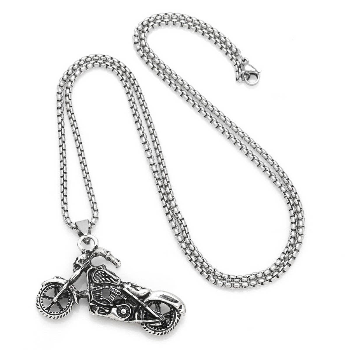 HIP HOP MOTORCYCLE PENDANT NECKLACE_CWAJE0970