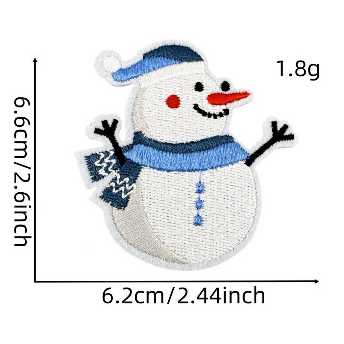 Winter Blue Christmas Graffiti Embroidered Patch_Cwmm4028