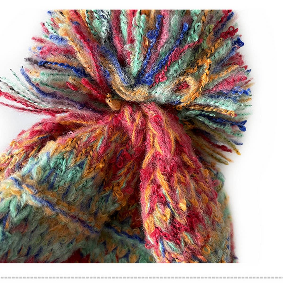 COLORBLOCK KNITTED HAT MIXED COLOR EARMUFFS HAT_CWAH2047