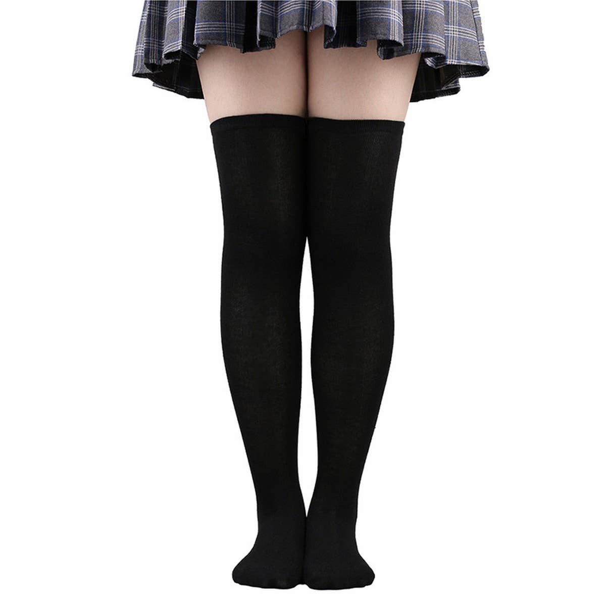 Cwmm10069_Women Three-Stripe Knee-High Socks