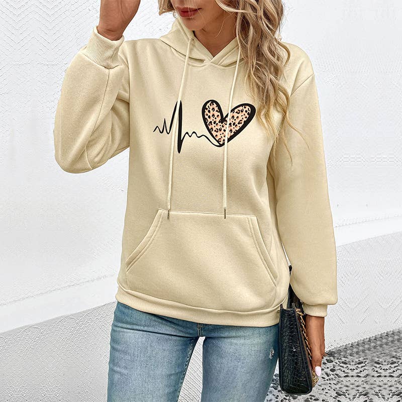 Valentines Day Printed Hoodie Jumper