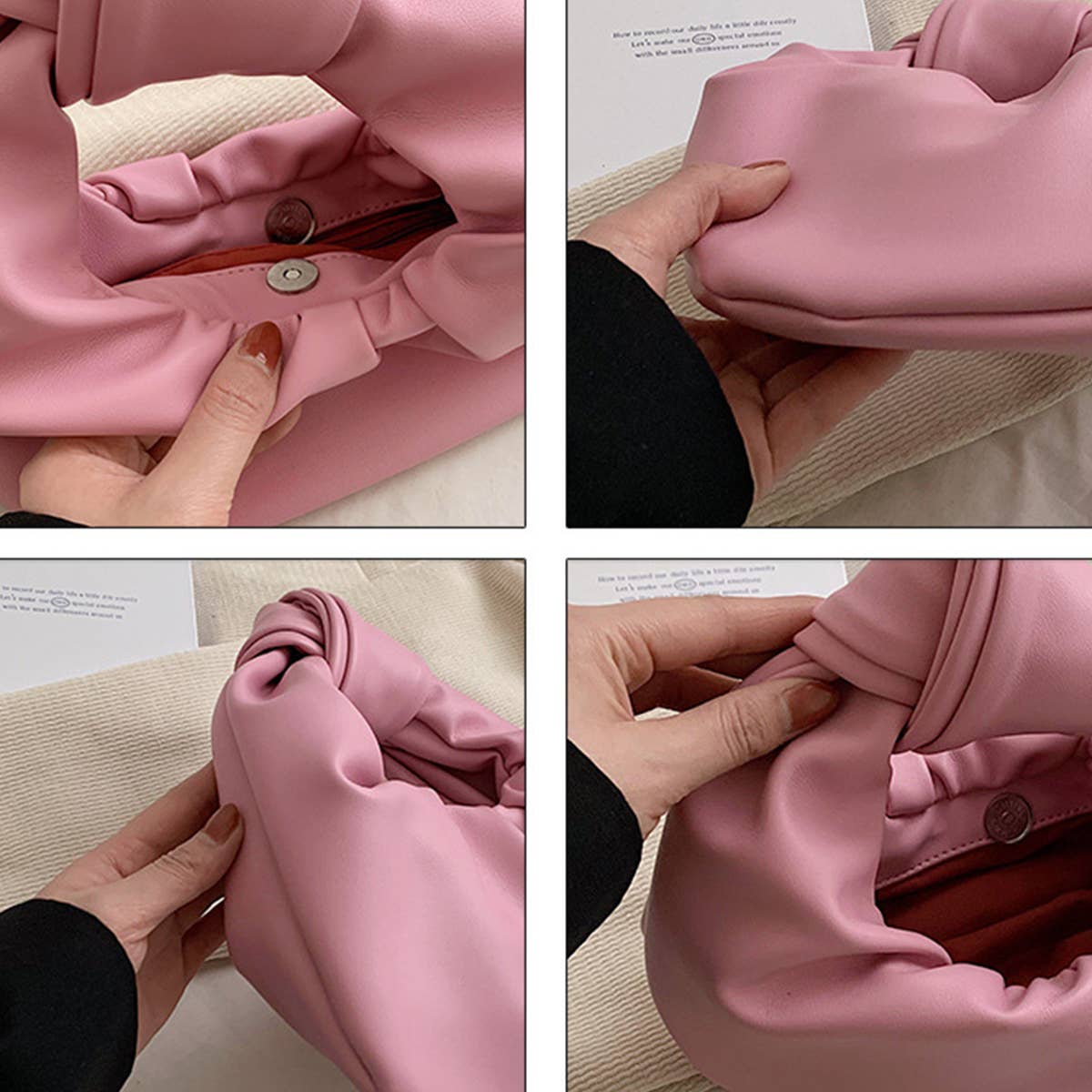 STYLISH PLEATED HAND CLUTCH BAG_CWAB1555