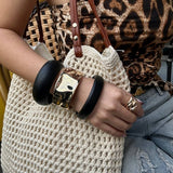 NEW METAL GEOMETRIC SMOOTH SPRING BRACELET_CWMM3104