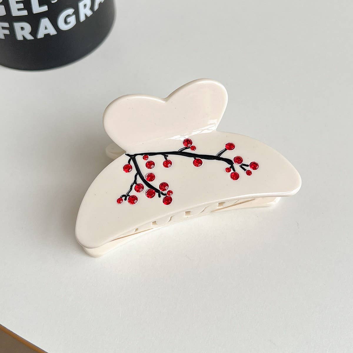 ELEGANT PLUM BLOSSOM LARGE ACETATE HAIR CLIP_CWAHA6015