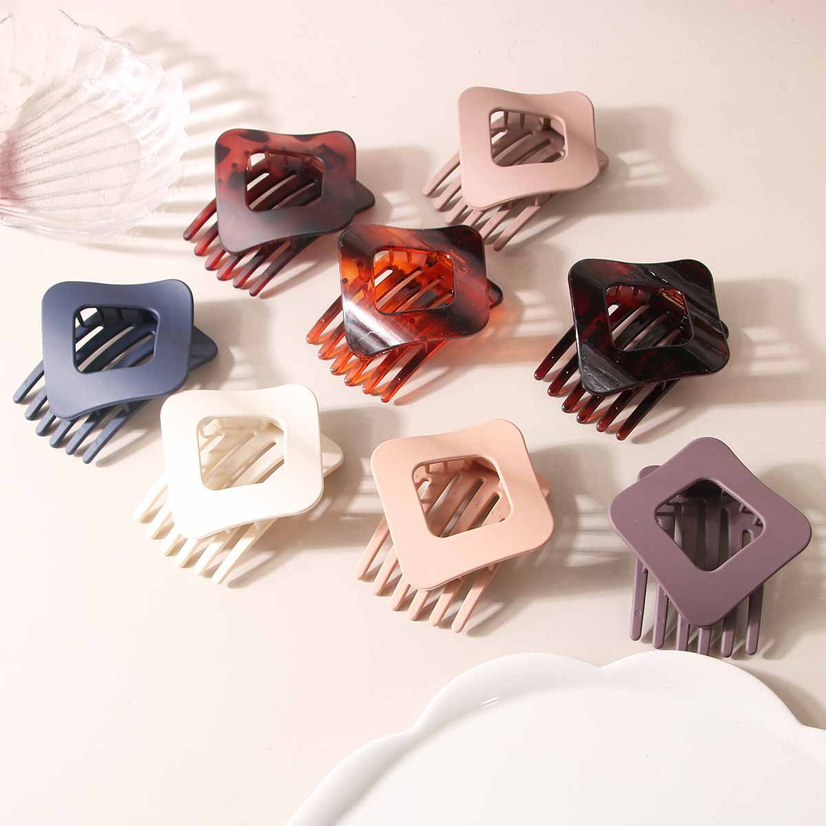 CHIC RHOMBUS HAIR CLIP SPRING DUCKBILL CLIP_CWAHA6513